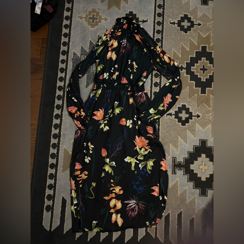 Floral Black Dress